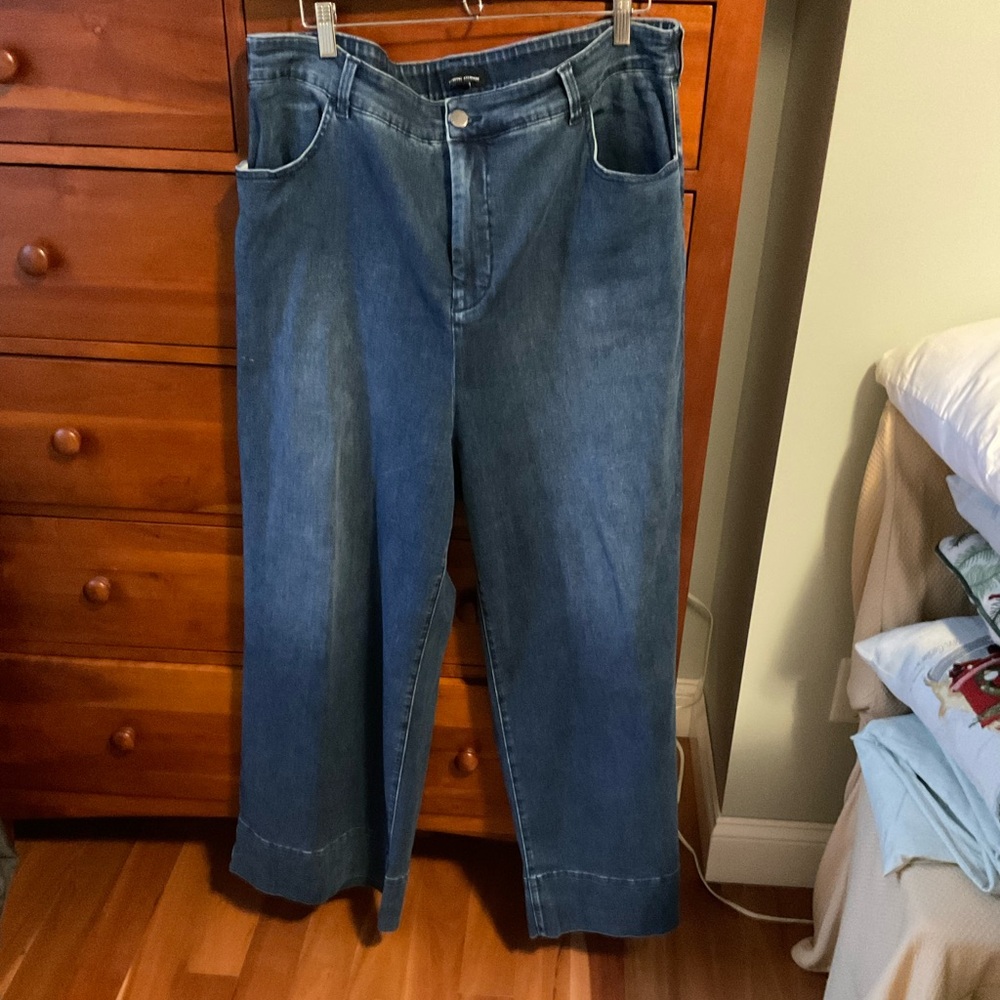 Universal Standard Carrie True Blue Wide Leg Jeans